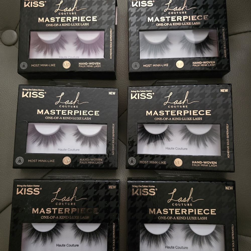 6 PCS. NEW KISS Lash Couture Masterpiece Luxe Lashes - Black